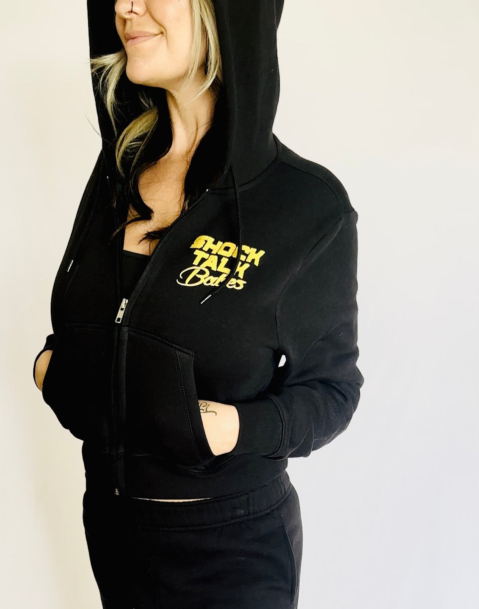 Shock Talk Babes Crop Zip
